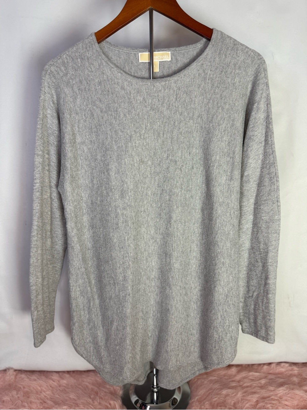 Michael Kors - Lightweight Heather Gray Crewneck Top - Size S